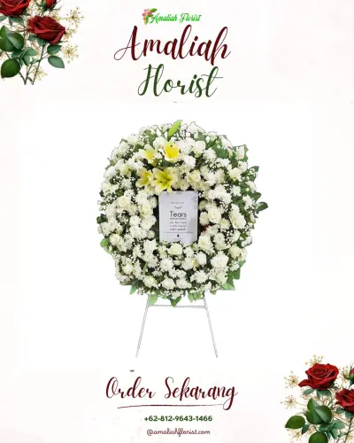 Krans Bunga Duka Cita di Sukamelang